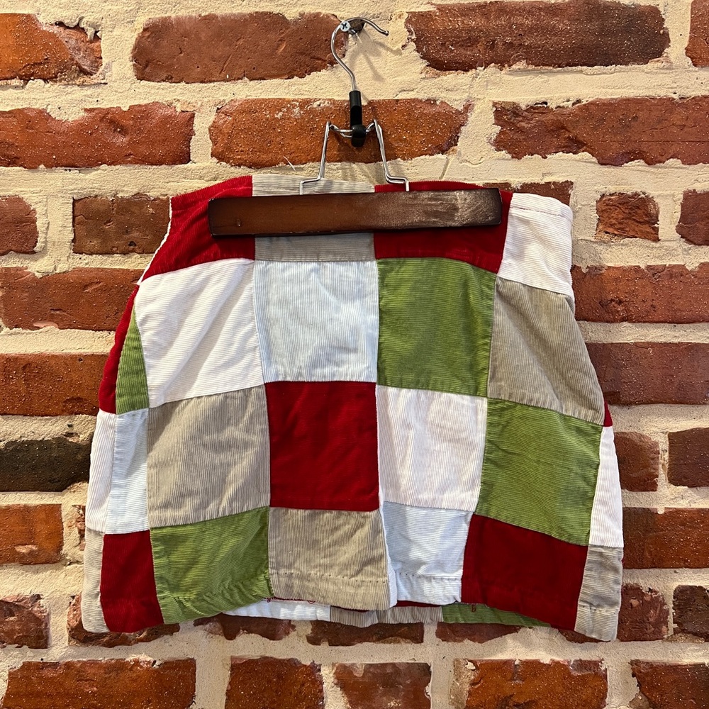 Vintage Esprit Corduroy Patchwork Mini Skirt